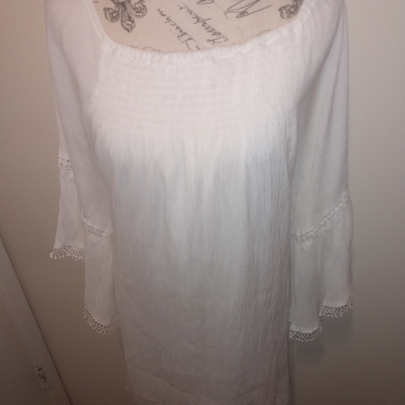 Plus Size Just Found Designer Stretch Dress with Bell Sleeves - Picture 3 of 10